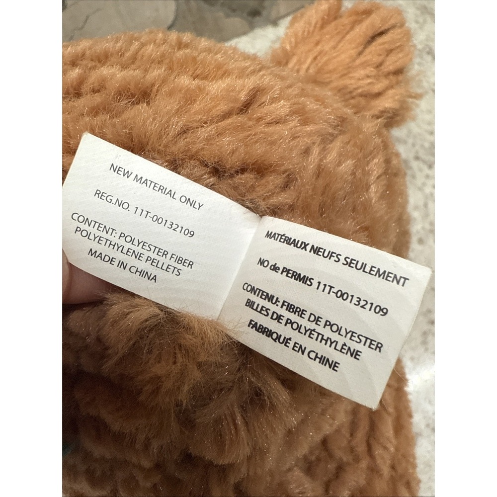 The Manhattan Toy Company Brown Ribbed Spice Teddy Bear Stuffed Animal 14" Plush - Picture 9 of 12